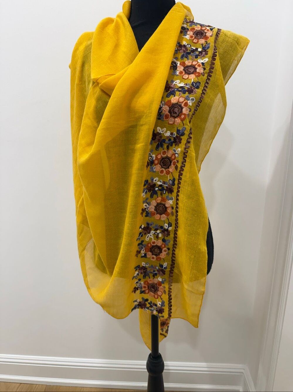 Handmade Embroidered Scarf / Wrap